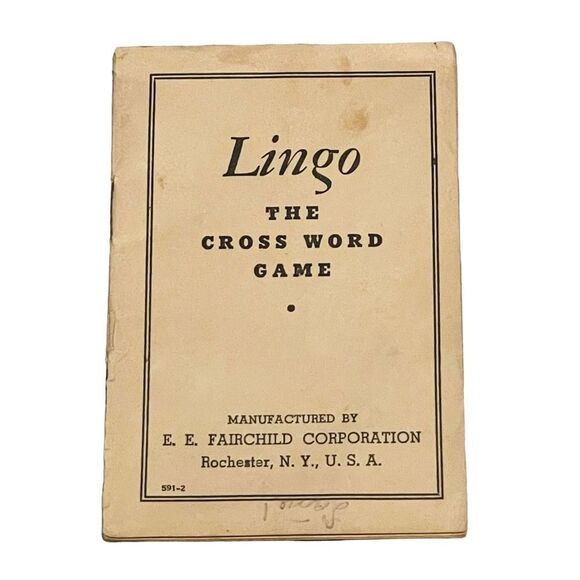 Vintage 1938 LINGO Crossword Game by All Fair Inc. - Picture 8 of 16